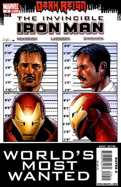 Invincible Iron Man, Vol. 1 Dark Reign - World's Most Wanted, Part 2: Godspeed |  Issue#9A | Year:2009 | Series: Iron Man | Pub: Marvel Comics | Salvador Larroca Regular