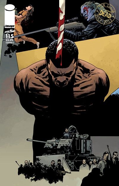 The Walking Dead All Out War, All Out War, Chapter 1 |  Issue#115E | Year:2013 | Series: The Walking Dead | Pub: Image Comics | Charlie Adlard Connecting Variant Cover