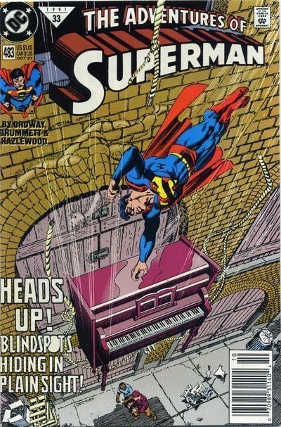 The Adventures of Superman Blindspot! |  Issue#483B | Year:1991 | Series: Superman | Pub: DC Comics | Newsstand Edition