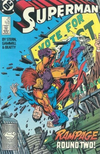 Superman, Vol. 2 Power Politics |  Issue#24A | Year:1988 | Series: Superman | Pub: DC Comics | Direct Edition