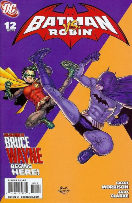 Batman and Robin, Vol. 1 The Return of Bruce Wayne - Batman vs. Robin, Part 3: Mexican Train |  Issue#12A | Year:2010 | Series: Batman | Pub: DC Comics | Frank Quitely Regular Cover