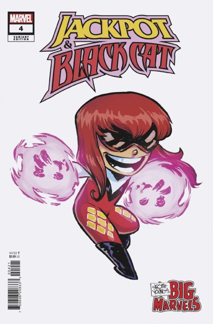 Jackpot & Black Cat  |  Issue#4B | Year:2024 | Series:  | Pub: Marvel Comics | Skottie Young Big Marvels Variant