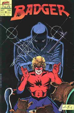Badger, Vol. 1 Gabriel, Blow Your Horn |  Issue#38 | Year:1988 | Series:  | Pub: First Comics |