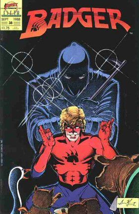 Badger, Vol. 1 Gabriel, Blow Your Horn |  Issue#38 | Year:1988 | Series:  | Pub: First Comics |