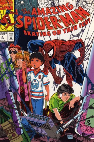 The Amazing Spider-Man: Skating On Thin Ice La Rondelle de Troie! |  Issue#1A | Year:1993 | Series: Spider-Man | Pub: Marvel Comics | US Direct Edition