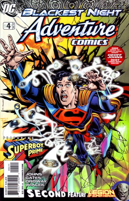 Adventure Comics, Vol. 3 Blackest Night - He Primed Me, Part 1: Spoiler Alert / Long Live The Legion, Part 4: Star Crossed |  Issue#4(507)-A | Year:2009 | Series:  | Pub: DC Comics | Jerry Ordway and Francis Manapul Regular Cover