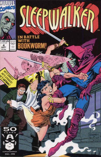 Sleepwalker You Can't Tell A Bookworm By Its Cover |  Issue#4A | Year:1991 | Series:  | Pub: Marvel Comics |