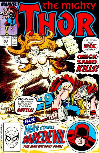 Thor, Vol. 1 Quicksand Kills |  Issue#392A | Year:1988 | Series: Thor | Pub: Marvel Comics | Direct Edition