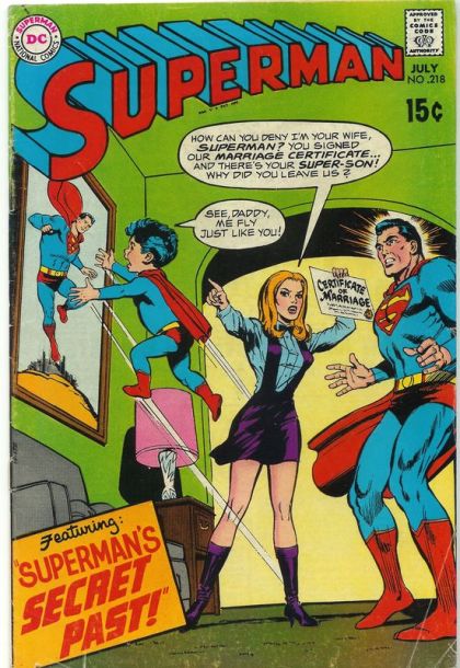 Superman, Vol. 1 Superman's Secret Past |  Issue#218 | Year:1969 | Series: Superman | Pub: DC Comics |