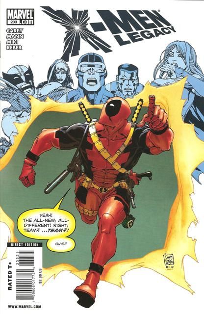 X-Men: Legacy, Vol. 1 Necrosha - Earth Give Up Your Dead, Part 3 |  Issue#233B | Year:2010 | Series: X-Men | Pub: Marvel Comics | Giuseppe Camuncoli Incentive Deadpool Variant (1:15)