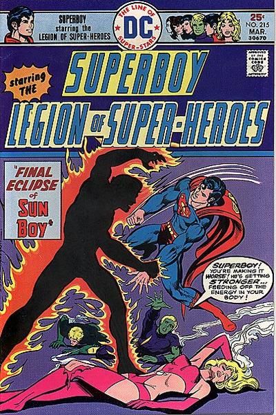 Superboy, Vol. 1 The Final Eclipse of Sun Boy; The Hero Who Wouldn't Fight |  Issue#215 | Year:1976 | Series: Superboy | Pub: DC Comics |
