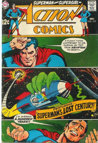 Action Comics, Vol. 1 100 Years... Lost, Strayed or Stolen!; Supergirl's Shattered Marriage! |  Issue#370 | Year:1968 | Series:  | Pub: DC Comics |