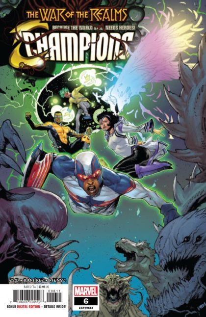 Champions, Vol. 3 (Marvel) War of the Realms - Dead Ahead |  Issue#6A | Year:2019 | Series:  | Pub: Marvel Comics | Kim Jacinto Regular