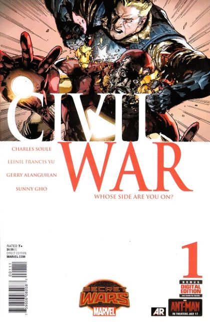 Civil War, Vol. 2 Secret Wars  |  Issue#1A | Year:2015 | Series:  | Pub: Marvel Comics | Leinil Francis Yu Regular Cover