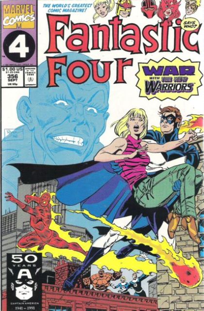 Fantastic Four, Vol. 1 War with The New Warriors |  Issue#356A | Year:1991 | Series: Fantastic Four | Pub: Marvel Comics | Direct Edition