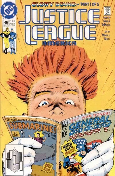 Justice League / International / America Glory Bound, Part 1: Old Glory |  Issue#46A | Year:1991 | Series: Justice League | Pub: DC Comics | Direct Edition