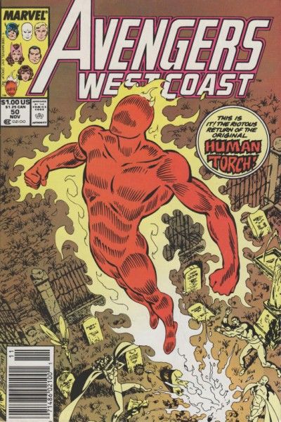 The West Coast Avengers, Vol. 2 Return Of The Hero |  Issue#50B | Year:1989 | Series:  | Pub: Marvel Comics | Newsstand Edition