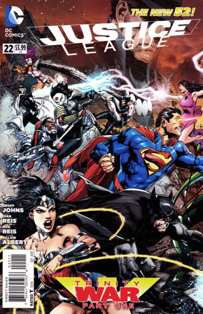 Justice League, Vol. 1 Trinity War - Chapter One: The Death Card |  Issue#22A | Year:2013 | Series: Justice League | Pub: DC Comics | Ivan Reis Regular Cover