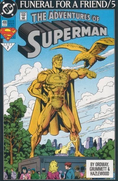 The Adventures of Superman Funeral For a Friend - Grave Obsession |  Issue#499A | Year:1992 | Series: Superman | Pub: DC Comics |