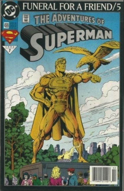 The Adventures of Superman Funeral For a Friend - Grave Obsession |  Issue#499B | Year:1992 | Series: Superman | Pub: DC Comics | Newsstand Edition