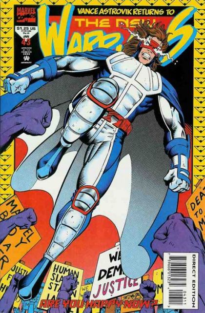 The New Warriors, Vol. 1 And Justice For All? |  Issue#43A | Year:1993 | Series: New Warriors | Pub: Marvel Comics | Direct Edition