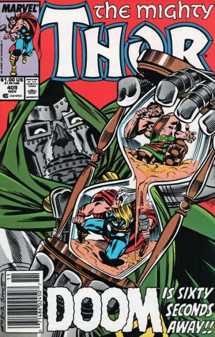 Thor, Vol. 1 Doom is Only Sixty Seconds Away |  Issue#409B | Year:1989 | Series: Thor | Pub: Marvel Comics | Newsstand Edition