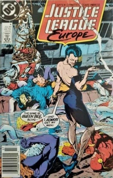 Justice League Europe / International Bialya Burning! |  Issue#4B | Year:1989 | Series: JLA | Pub: DC Comics | Newsstand Edition