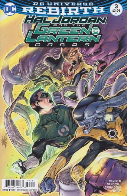 Hal Jordan and the Green Lantern Corps Sinestro's Law, Part 3: Innocents Lost |  Issue#3A | Year:2016 | Series: Green Lantern | Pub: DC Comics | Regular Rafa Sandoval Cover