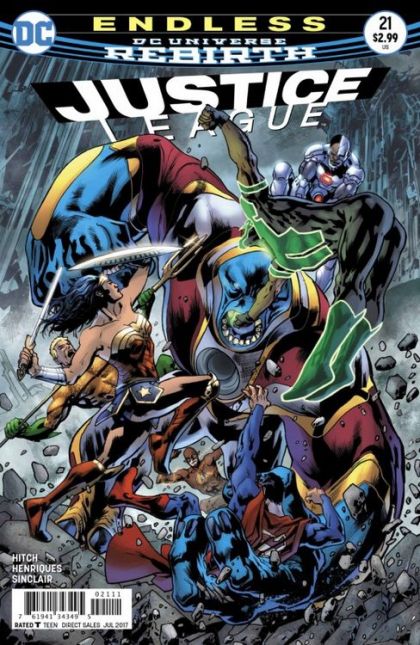 Justice League, Vol. 2 Endless, Part Two |  Issue#21A | Year:2017 | Series: Justice League | Pub: DC Comics | Regular Bryan Hitch Cover