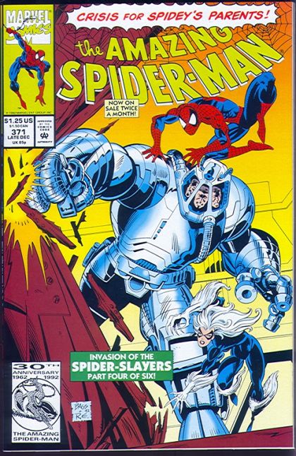 The Amazing Spider-Man, Vol. 1 Invasion of the Spider-Slayers, Part 4: One Clue Over The Cuckoo's Nest; Strained Relations |  Issue#371A | Year:1992 | Series: Spider-Man | Pub: Marvel Comics | Direct Edition
