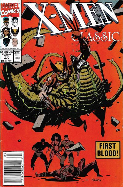 X-Men Classic First Blood |  Issue#59B | Year:1991 | Series: X-Men | Pub: Marvel Comics | Newsstand Edition