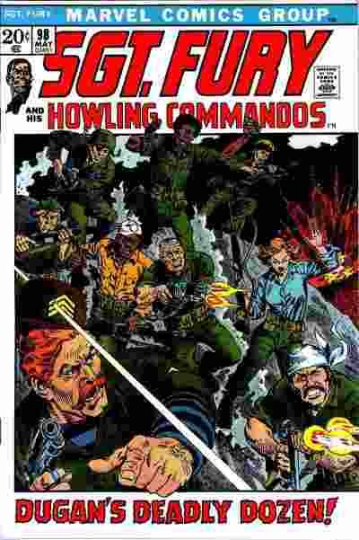 Sgt. Fury and His Howling Commandos Top Secret: Dugan's Deadly Dozen |  Issue#98 | Year:1972 | Series: Nick Fury - Agent of S.H.I.E.L.D. | Pub: Marvel Comics |