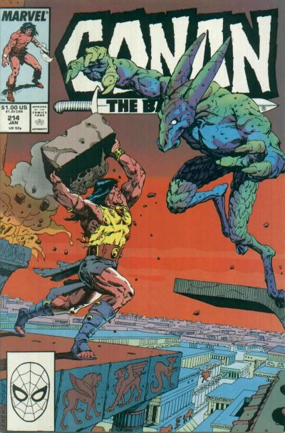 Conan the Barbarian, Vol. 1 City Of Light |  Issue#214A | Year:1988 | Series: Conan | Pub: Marvel Comics |
