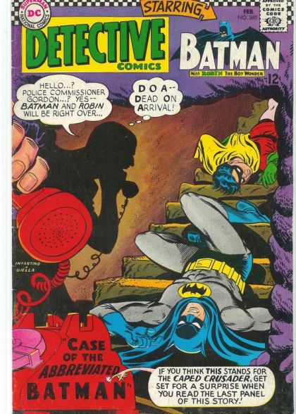 Detective Comics, Vol. 1 The Case Of The Abbreviated Batman / London Caper of the Rockers and Mods |  Issue#360 | Year:1966 | Series: Detective Comics | Pub: DC Comics |