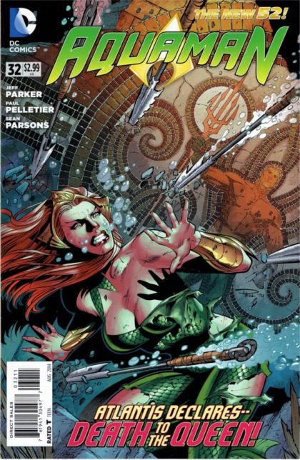 Aquaman, Vol. 7 It Lives |  Issue#32A | Year:2014 | Series: Aquaman | Pub: DC Comics | Paul Pelletier Regular