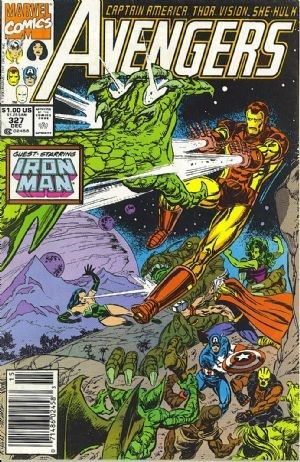 The Avengers, Vol. 1 Into A Darkling Plain |  Issue#327B | Year:1990 | Series: Avengers | Pub: Marvel Comics | Newsstand Edition