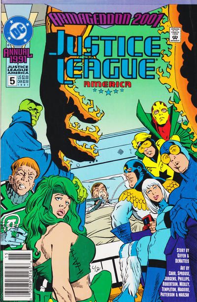 Justice League / International / America Annual Armageddon 2001 - Tomorrow's League--Today |  Issue#5B | Year:1991 | Series: JLA | Pub: DC Comics | Newsstand Edition