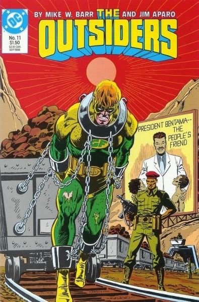 Outsiders, Vol. 1 No Escape!; All About Halo's Auras; Swordless Samurai |  Issue#11 | Year:1986 | Series: Outsiders | Pub: DC Comics |
