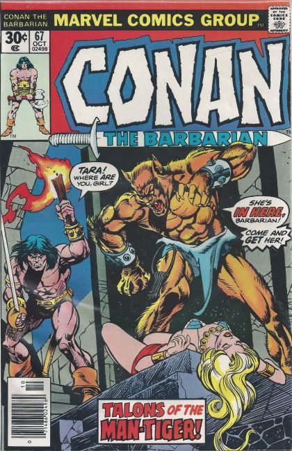 Conan the Barbarian, Vol. 1 Talons of the Man-Tiger |  Issue#67A | Year:1976 | Series: Conan | Pub: Marvel Comics |