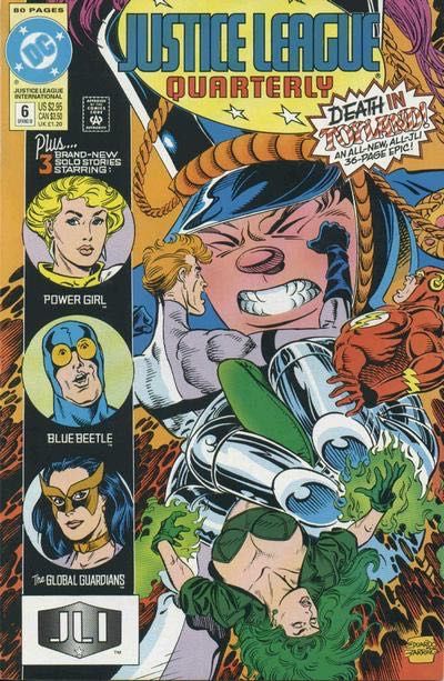 Justice League Quarterly Take My Wife-- Please / Fighting Trim / Who's Been Sleeping In My Bed? / Never Less Alone |  Issue#6A | Year:1992 | Series: JLA | Pub: DC Comics | Direct Edition
