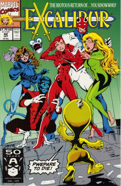 Excalibur, Vol. 1 A Hatch Is Plotted |  Issue#42A | Year:1991 | Series: Excalibur | Pub: Marvel Comics | Direct Edition