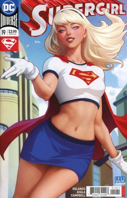 Supergirl, Vol. 7 One Life |  Issue#19B | Year:2018 | Series:  | Pub: DC Comics | Variant Stanley Artgerm Lau Cover
