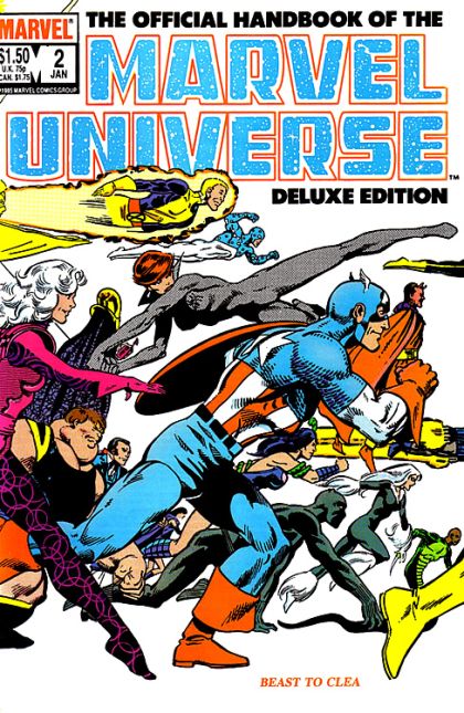 Official Handbook of the Marvel Universe: Deluxe Edition (Vol. 2) Beast to Clea |  Issue#2A | Year:1985 | Series: Official Handbook of the Marvel Universe | Pub: Marvel Comics | Direct Edition