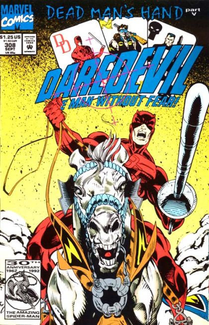 Daredevil, Vol. 1 Dead Man's Hand - Part 5: Dealing From The Bottom |  Issue#308A | Year:1992 | Series: Daredevil | Pub: Marvel Comics | Direct Edition
