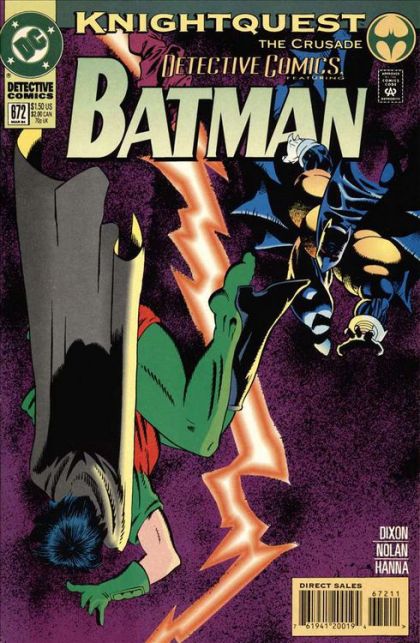 Detective Comics, Vol. 1 Knightquest: The Crusade - Smash Cut |  Issue#672A | Year:1994 | Series: Detective Comics | Pub: DC Comics |