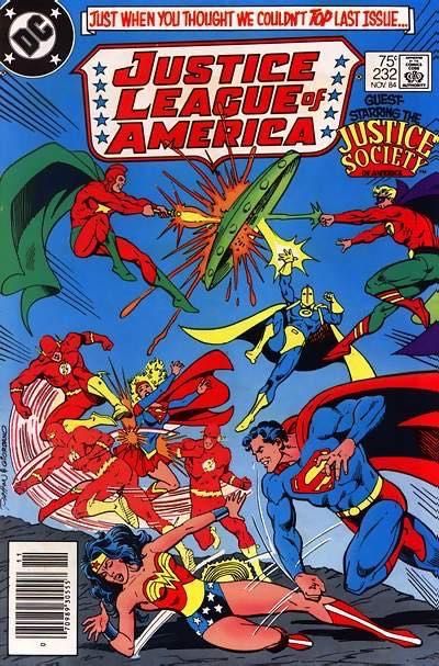 Justice League of America, Vol. 1 Crisis On Infinite Earths - Family Crisis, Battlegrounds |  Issue#232B | Year:1984 | Series: Justice League | Pub: DC Comics | Newsstand Edition