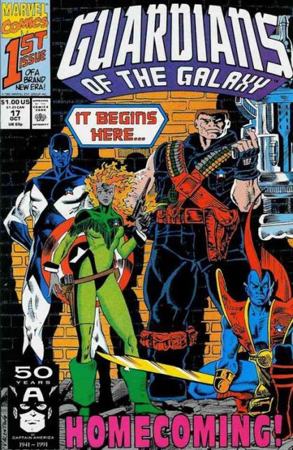 Guardians of the Galaxy, Vol. 1 Homecoming |  Issue#17A | Year:1991 | Series: Guardians of the Galaxy | Pub: Marvel Comics | Direct Edition