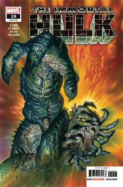 The Immortal Hulk Butterfly |  Issue#19A | Year:2019 | Series:  | Pub: Marvel Comics | Regular Alex Ross Cover