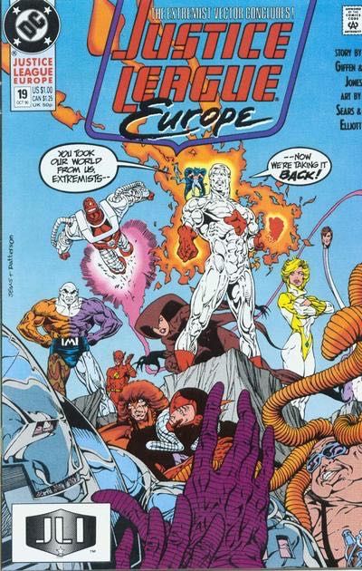 Justice League Europe / International The Extremist Vector, Part 5: Pushing The Buttons |  Issue#19A | Year:1990 | Series: JLA | Pub: DC Comics |