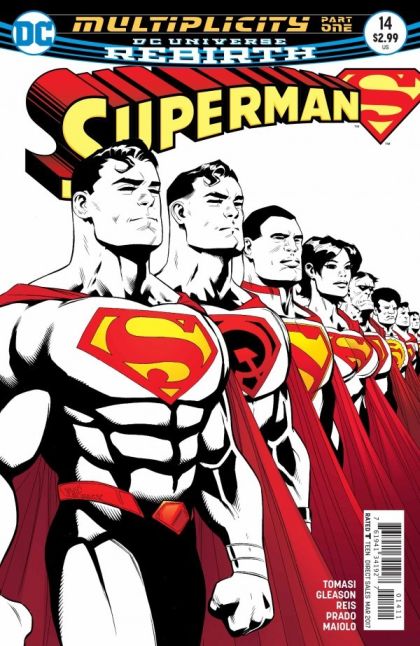 Superman, Vol. 4 Multiplicity, Part 1 |  Issue#14A | Year:2017 | Series: Superman | Pub: DC Comics | Patrick Gleason Regular